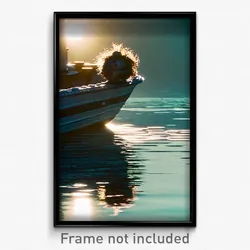 Pixel Art Poster - Puzzling Mooring (8 Bit Psychedelic Trippy Video Game Print)