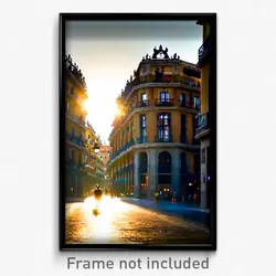 Pixel Art Poster - Small Madrid (8 Bit Psychedelic Trippy Video Game Print)