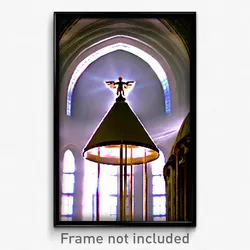Pixel Art Poster - Angelic Dome (8 Bit Psychedelic Trippy Video Game Print)