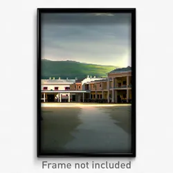 Pixel Art Poster - Zealous Barracks (8 Bit Psychedelic Trippy Video Game Print)