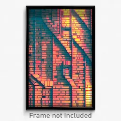 Pixel Art Poster - Wild Tile (8 Bit Psychedelic Trippy Weird Video Game Print)