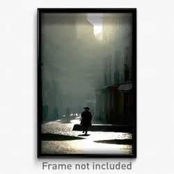 Pixel Art Poster - Shadowy Paris (8 Bit Psychedelic Trippy Video Game Print)