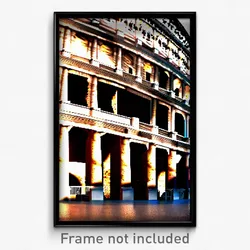 Pixel Art Poster - Marvelous Colosseum (8 Bit Psychedelic Video Game Print)