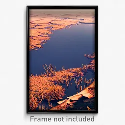 Pixel Art Poster - Barren Bog (8 Bit Psychedelic Trippy Weird Video Game Print)