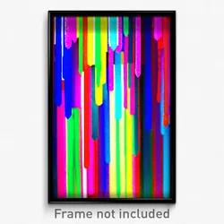 Pixel Art Poster - Colorful Gallows (8 Bit Psychedelic Trippy Video Game Print)