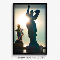 Pixel Art Poster - Unique Statue (8 Bit Psychedelic Trippy Video Game Print)