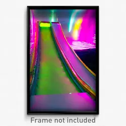 Pixel Art Poster - Slimy Ramp (8 Bit Psychedelic Trippy Weird Video Game Print)