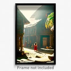 Pixel Art Poster - Striking Hovel (8 Bit Psychedelic Trippy Video Game Print)