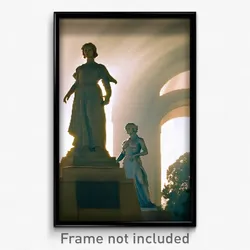 Pixel Art Poster - Meager Statue (8 Bit Psychedelic Trippy Video Game Print)