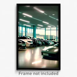 Pixel Art Poster - Thin Car Dealership (8 Bit Psychedelic Video Game Print)