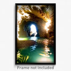 Pixel Art Poster - Rundown Grotto (8 Bit Psychedelic Trippy Video Game Print)