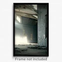 Pixel Art Poster - Gray Derelict (8 Bit Psychedelic Trippy Video Game Print)
