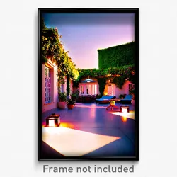 Pixel Art Poster - Imaginative Terrace (8 Bit Psychedelic Video Game Print)