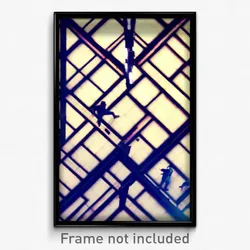 Pixel Art Poster - Narrow Matrix (8 Bit Psychedelic Trippy Video Game Print)