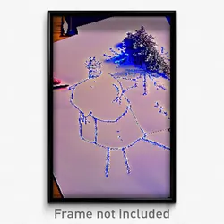 Pixel Art Poster - Frosty Drawing (8 Bit Psychedelic Trippy Video Game Print)