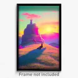 Pixel Art Poster - Sweet Bluff (8 Bit Psychedelic Trippy Weird Video Game Print)
