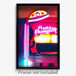 Pixel Art Poster - Pretty Ramen (8 Bit Psychedelic Trippy Video Game Print)