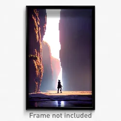 Pixel Art Poster - Negligible Chasm (8 Bit Psychedelic Trippy Video Game Print)