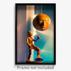 Pixel Art Poster - Wooden Ego Death (8 Bit Psychedelic Trippy Video Game Print)