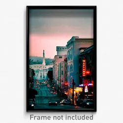 Pixel Art Poster - Dreary San Francisco (8 Bit Psychedelic Video Game Print)