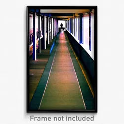 Pixel Art Poster - Negligible Walkway (8 Bit Psychedelic Video Game Print)