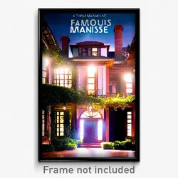 Pixel Art Poster - Famous Manse (8 Bit Psychedelic Trippy Video Game Print)