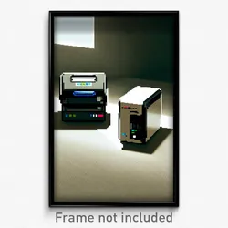 Pixel Art Poster - Faraway Printer (8 Bit Psychedelic Trippy Video Game Print)