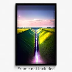 Pixel Art Poster - Enormous Ditch (8 Bit Psychedelic Trippy Video Game Print)