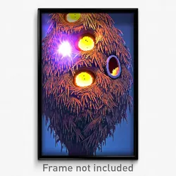 Pixel Art Poster - Animated Nest (8 Bit Psychedelic Trippy Video Game Print)