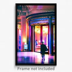 Pixel Art Poster - Lovely Meeting Place (8 Bit Psychedelic Video Game Print)