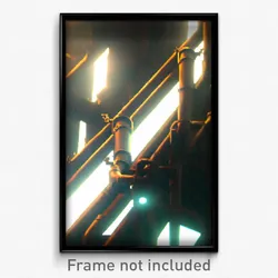 Pixel Art Poster - Sharp Pipes (8 Bit Psychedelic Trippy Weird Video Game Print)