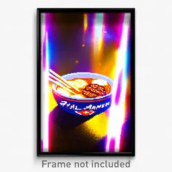 Pixel Art Poster - Noted Ramen (8 Bit Psychedelic Trippy Weird Video Game Print)