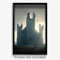 Pixel Art Poster - Voluminous Friary (8 Bit Psychedelic Trippy Video Game Print)