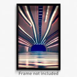 Pixel Art Poster - Superficial Tunnel (8 Bit Psychedelic Video Game Print)