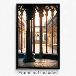Pixel Art Poster - Fantastic Cloister (8 Bit Psychedelic Video Game Print)