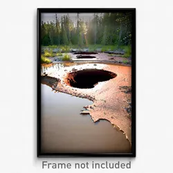 Pixel Art Poster - Abandoned Sinkhole (8 Bit Psychedelic Video Game Print)