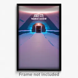 Pixel Art Poster - Arctic Trapdoor (8 Bit Psychedelic Trippy Video Game Print)