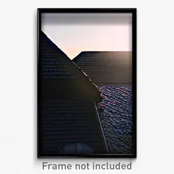 Pixel Art Poster - Black Roof (8 Bit Psychedelic Trippy Weird Video Game Print)