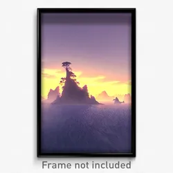 Pixel Art Poster - Flawless Outland (8 Bit Psychedelic Trippy Video Game Print)
