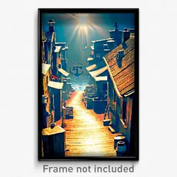Pixel Art Poster - Nautical Slum (8 Bit Psychedelic Trippy Video Game Print)