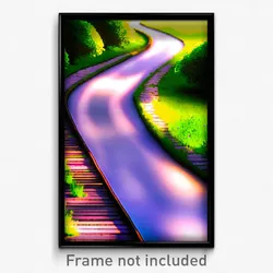 Pixel Art Poster - Unusual Path (8 Bit Psychedelic Trippy Video Game Print)