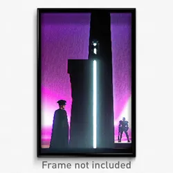Pixel Art Poster - Black Protectorate (8 Bit Psychedelic Video Game Print)