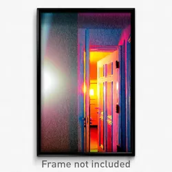 Pixel Art Poster - Warm Door (8 Bit Psychedelic Trippy Weird Video Game Print)