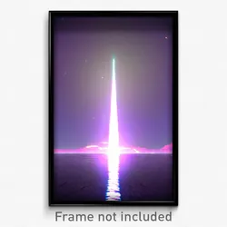 Pixel Art Poster - Infinite Outland (8 Bit Psychedelic Trippy Video Game Print)