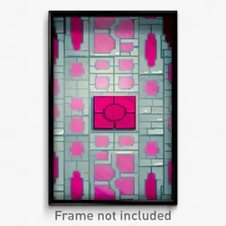 Pixel Art Poster - Rosy Tile (8 Bit Psychedelic Trippy Weird Video Game Print)