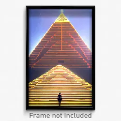 Pixel Art Poster - Well Made Pyramid (8 Bit Psychedelic Trippy Video Game Print)
