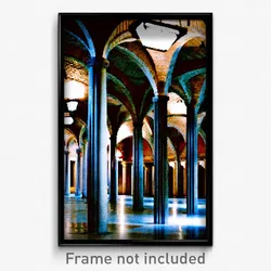 Pixel Art Poster - Underground Italian Architecture (8 Bit Video Game Print)