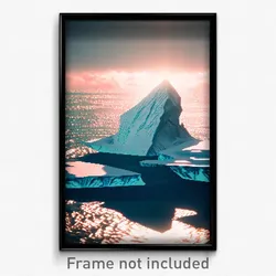 Pixel Art Poster - Giant Iceberg (8 Bit Psychedelic Trippy Video Game Print)