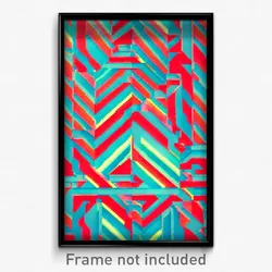 Pixel Art Poster - Zigzag Pound (8 Bit Psychedelic Trippy Video Game Print)