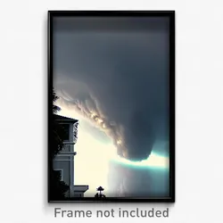 Pixel Art Poster - Neglected Hurricane (8 Bit Psychedelic Video Game Print)